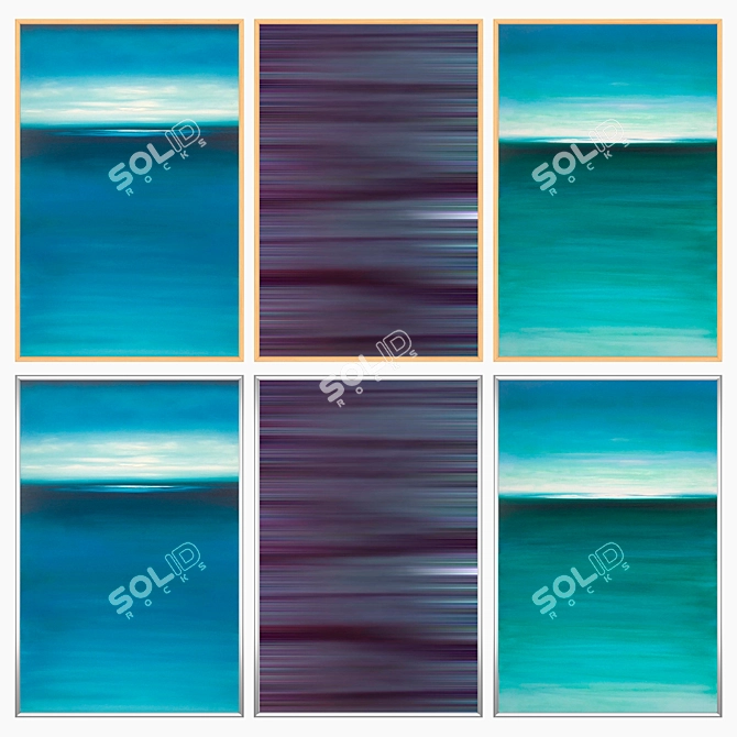 Modern Wall Art Set 2016 3D model image 3