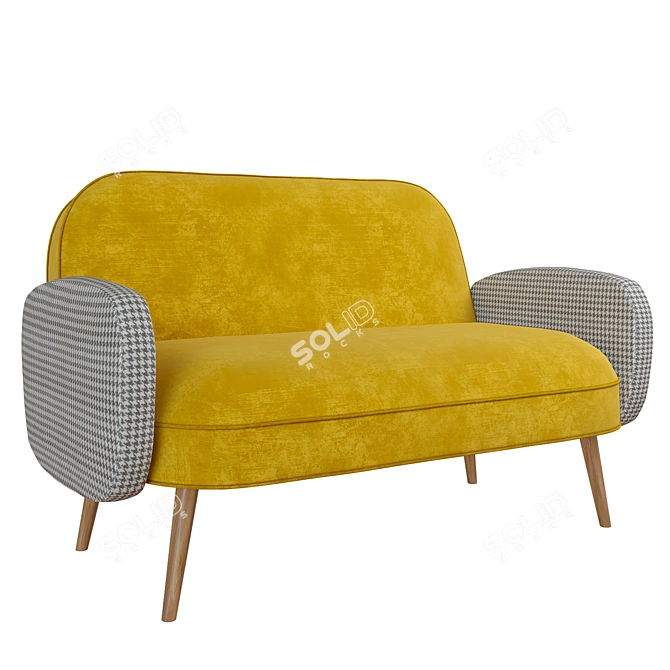 OGOGO Sofa Bordo - Compact & Stylish 3D model image 1