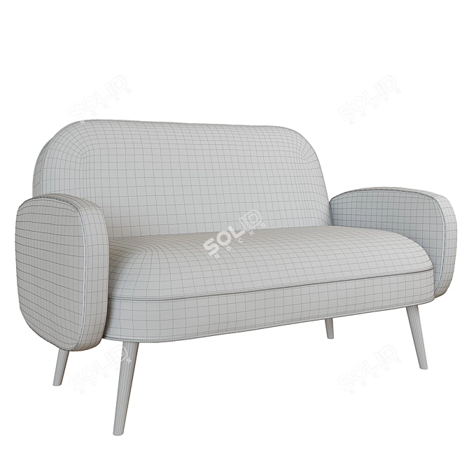 OGOGO Sofa Bordo - Compact & Stylish 3D model image 4