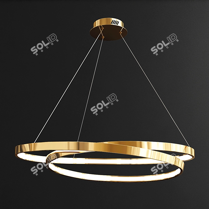 Glimmering Ring Chandelier Collection 3D model image 2