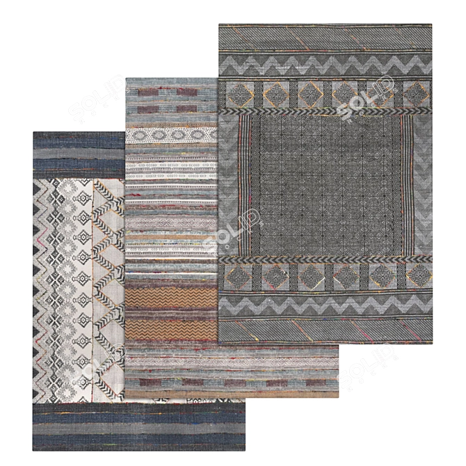 Luxury Carpet Set: High-Quality Textures for V-Ray and Corona. 3D model image 1