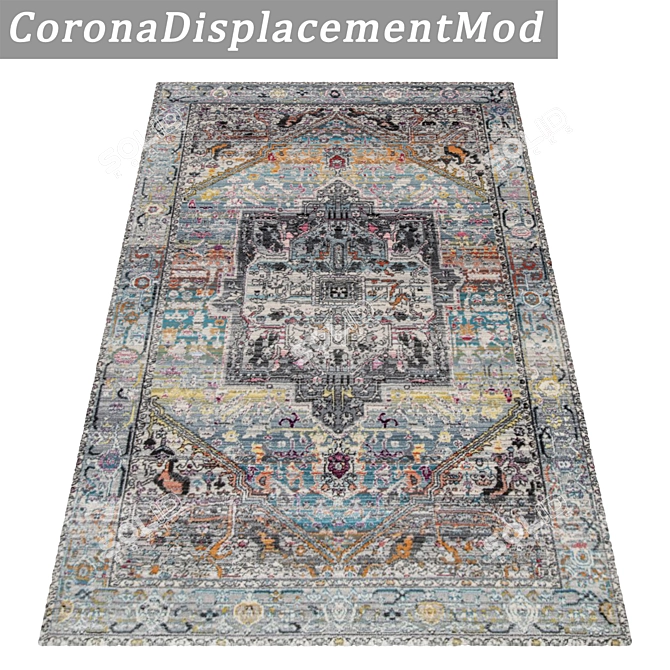 Title: Luxury Rug Set with High-Quality Textures 3D model image 4