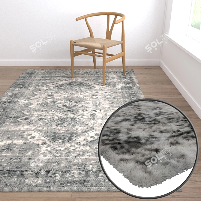 Title: Luxury Rug Set with High-Quality Textures 3D model image 5