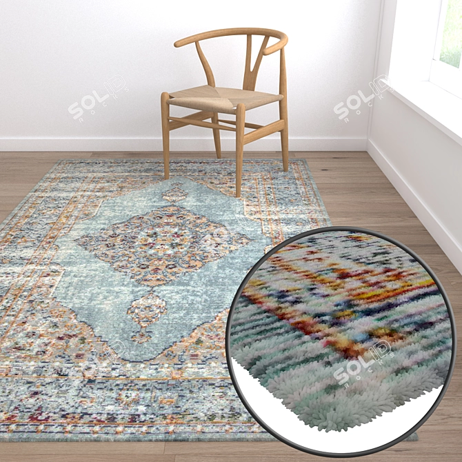 Premium Quality Carpet Set 3D model image 5