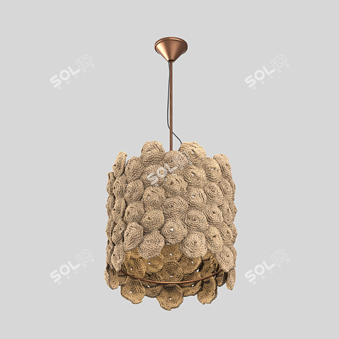 Kenaf Fiber Lamp: Sustainable Illumination with Natural Beauty 3D model image 1