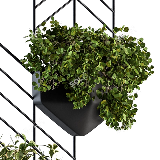 Wall-Mounted Plant Box 3D model image 3