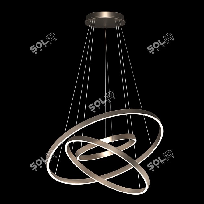 Modern Rim Pendant Lamp 3D model image 1