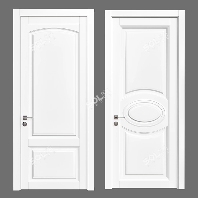 Stylish Interior Door - Door 34 3D model image 1