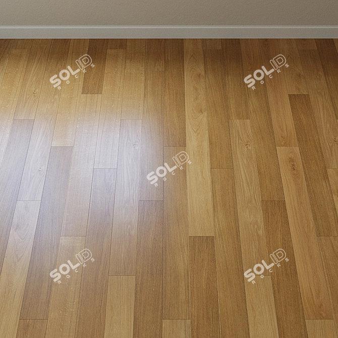 French Oak Chevron Parquet Board 3D model image 2