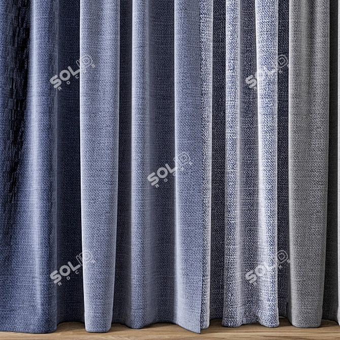  Elegant Drapery Curtain 3D model image 2