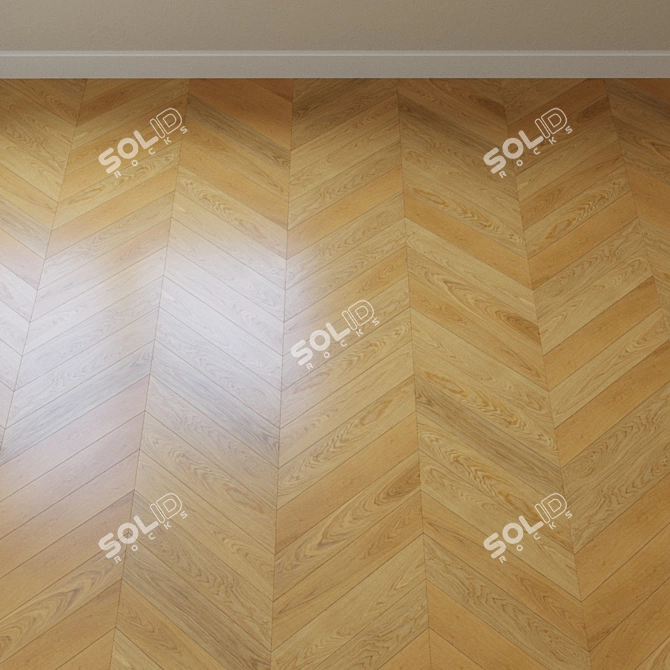 Upofloor Oak Parquet Board: French Fir Tree 3D model image 3