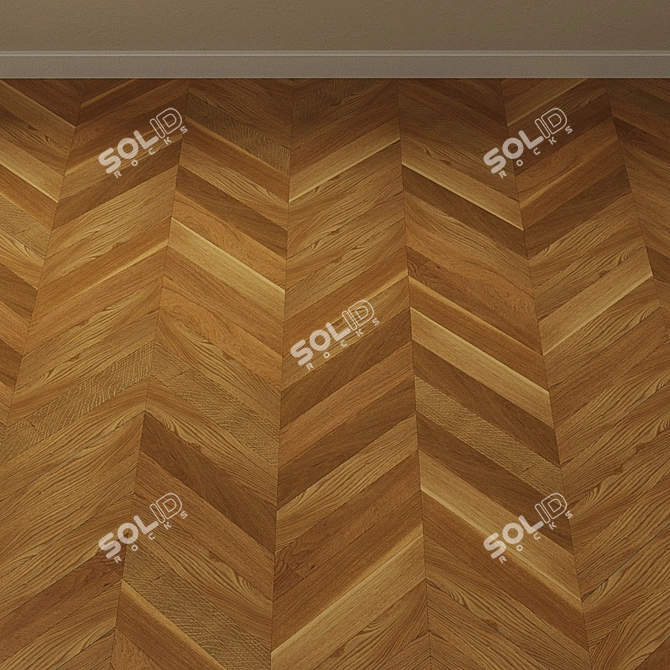 Upofloor Oak Parquet Board: Elegant and Durable 3D model image 3