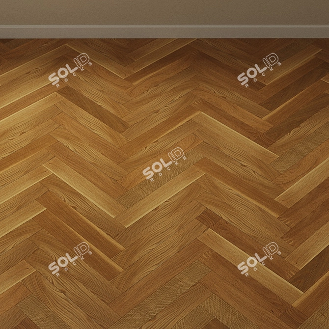 Upofloor Oak Parquet Board: Elegant and Durable 3D model image 4