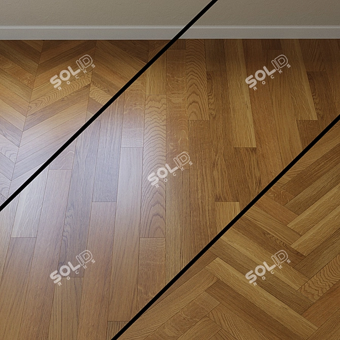 Upofloor Oak Parquet Board 3D model image 1