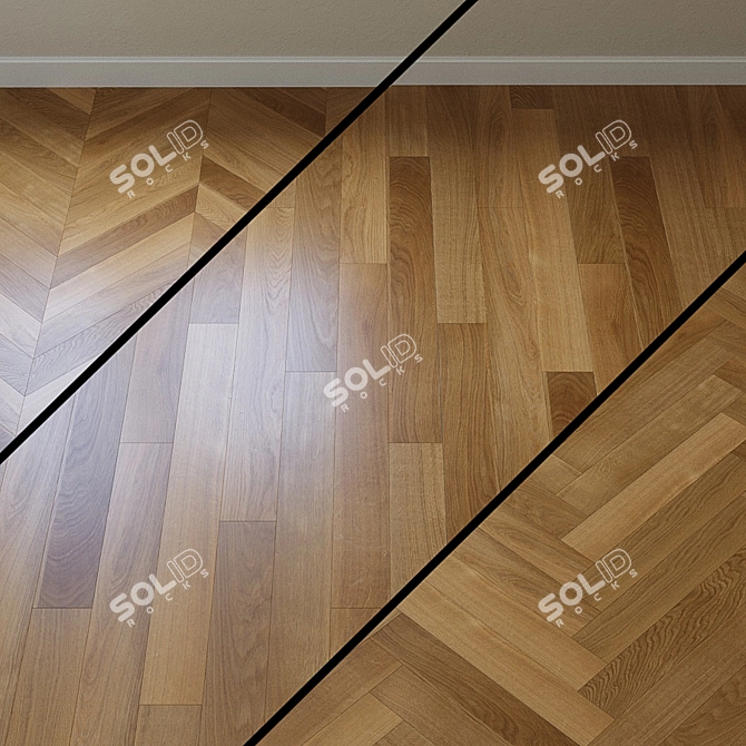 Upofloor Oak Parquet Board 3D model image 1