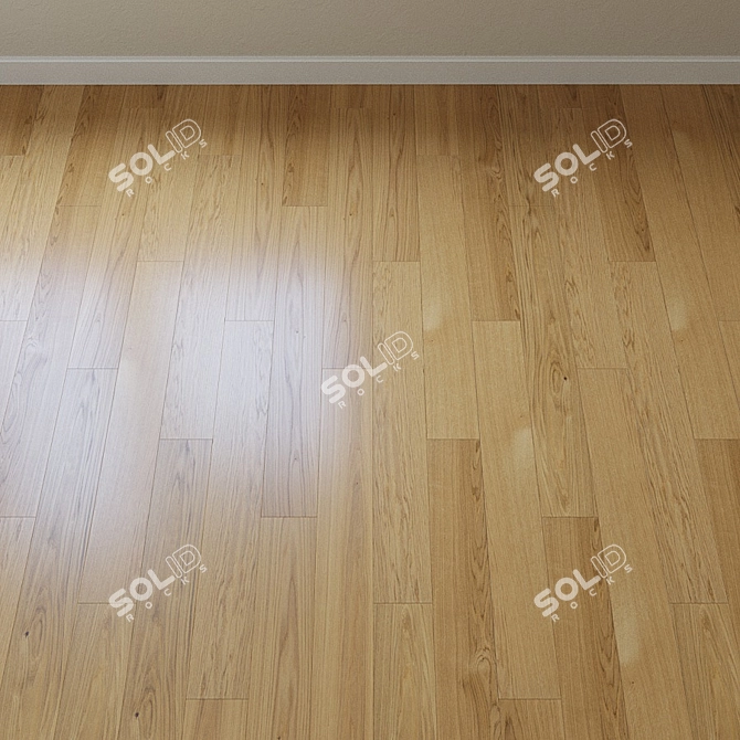 Title: Upofloor Oak Parquet Board - Elegant and Durable 3D model image 2