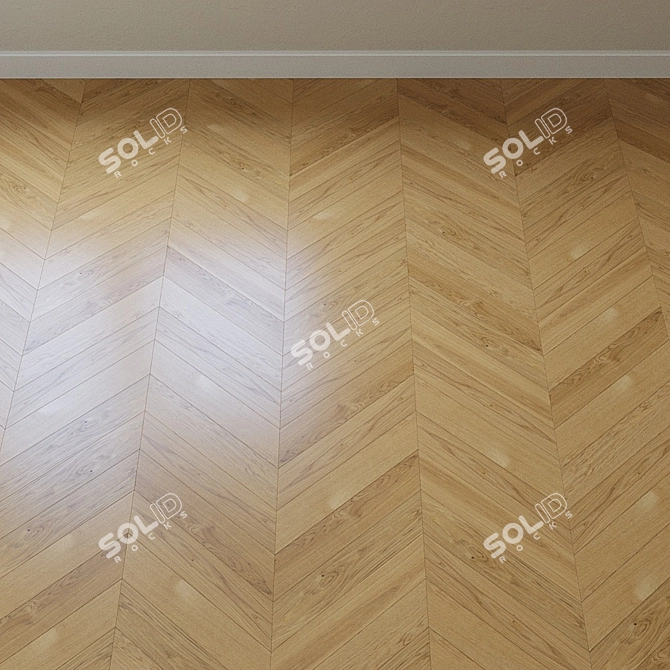 Title: Upofloor Oak Parquet Board - Elegant and Durable 3D model image 4