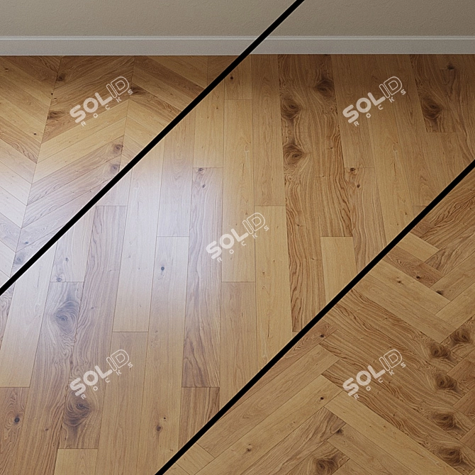 Upofloor Oak Parquet Board 3D model image 1