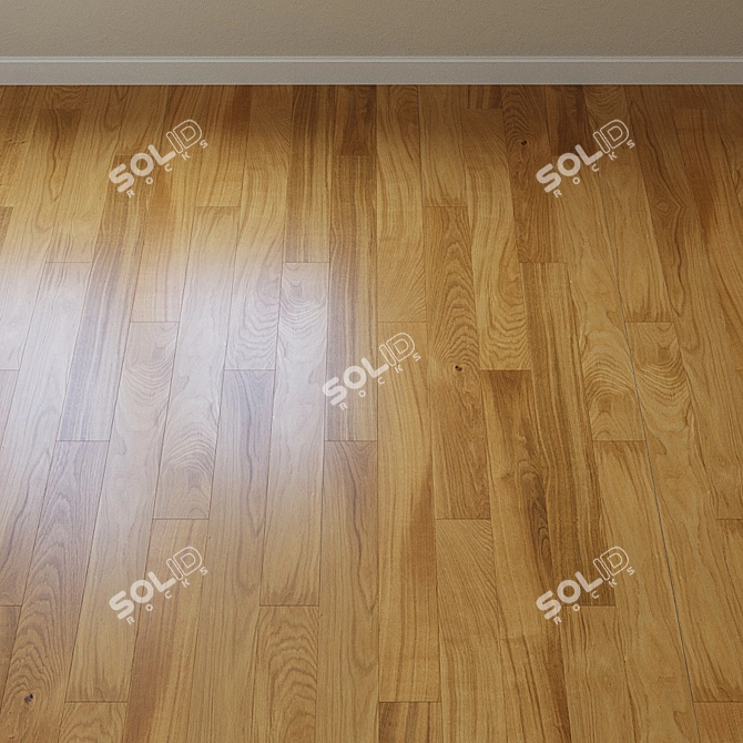 Upofloor Oak Parquet Board: Elegant and Durable 3D model image 2