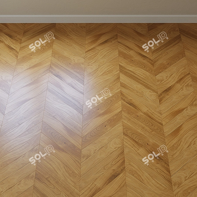 Upofloor Oak Parquet Board: Elegant and Durable 3D model image 3