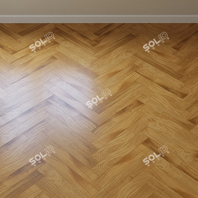 Upofloor Oak Parquet Board: Elegant and Durable 3D model image 4