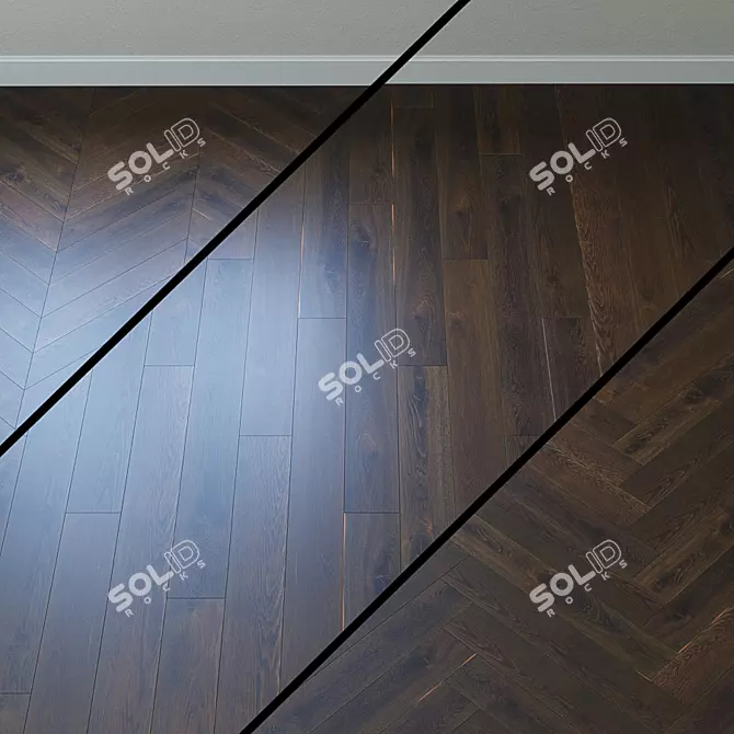 Upofloor Oak Parquet Board: Stylish and Durable 3D model image 1