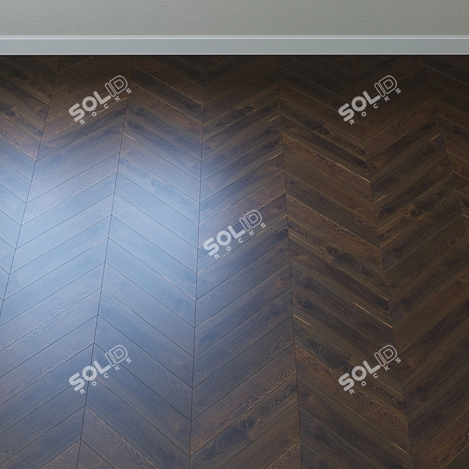 Upofloor Oak Parquet Board: Stylish and Durable 3D model image 3