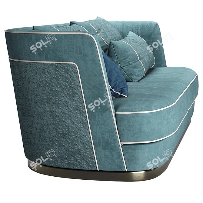 Elegant Jazz Furman Sofa 3D model image 2