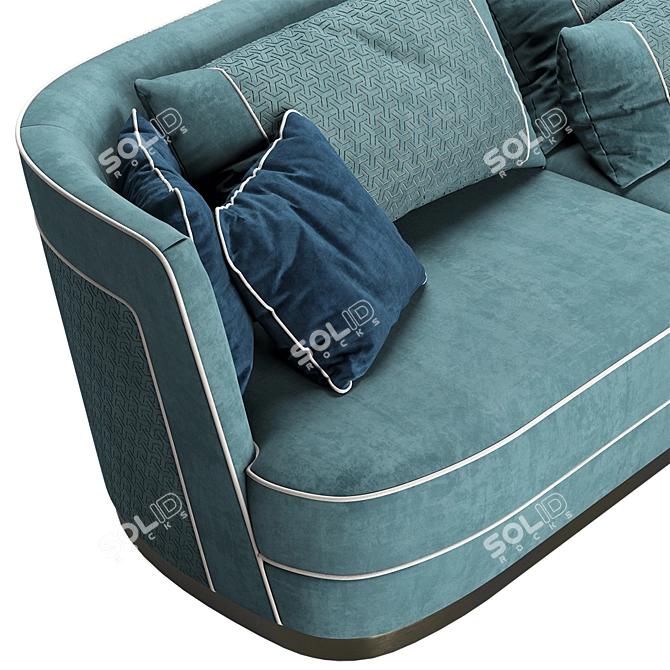 Elegant Jazz Furman Sofa 3D model image 3