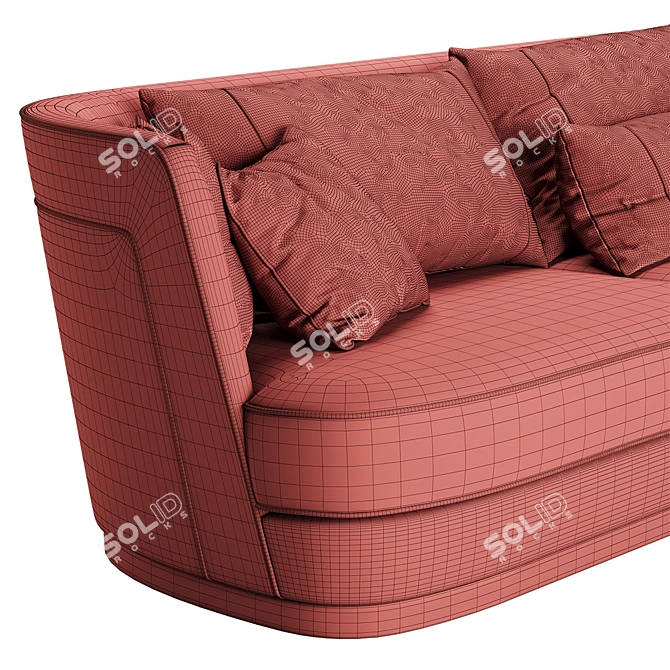 Elegant Jazz Furman Sofa 3D model image 5