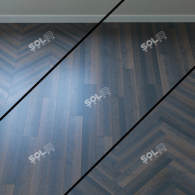 Title: Upofloor Oak Parquet Board - Superior Quality! 3D model image 1