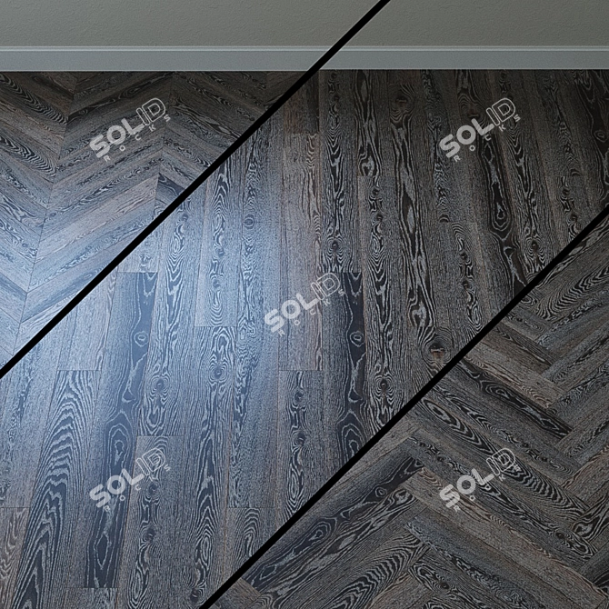 Upofloor Oak Parquet Board: Luxury Flooring Solution 3D model image 1