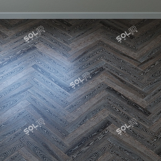 Upofloor Oak Parquet Board: Luxury Flooring Solution 3D model image 4