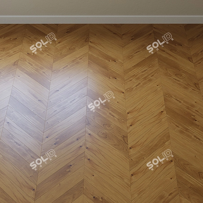 French Oak Parquet Board: Upofloor 3D model image 3