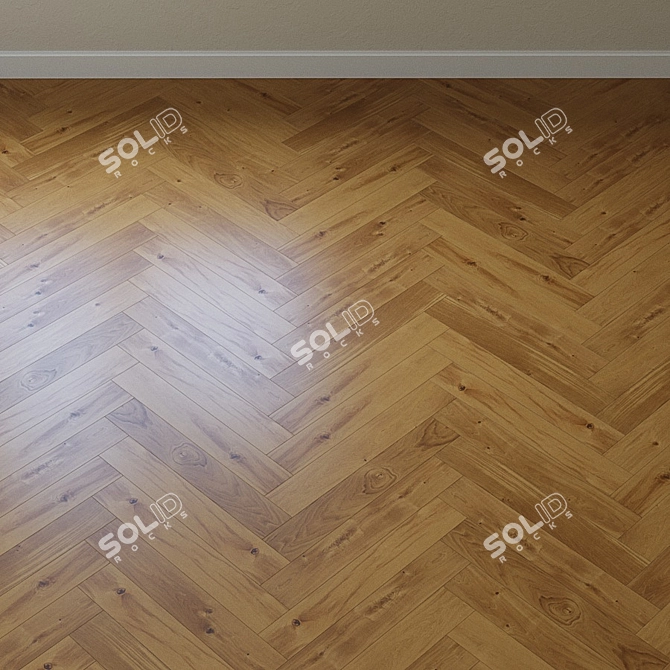 French Oak Parquet Board: Upofloor 3D model image 4