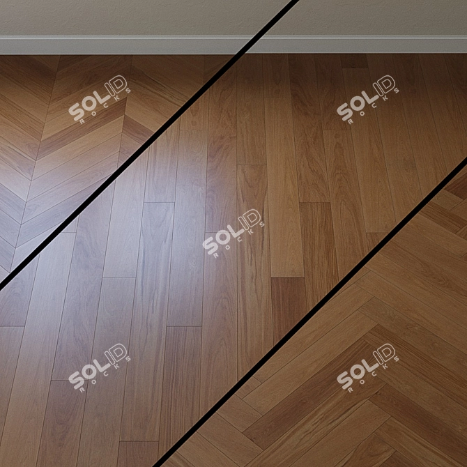 Upofloor Oak Parquet Board 3D model image 1