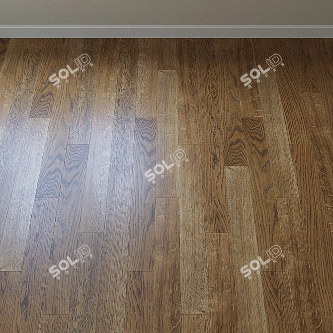 Upofloor Oak Parquet Board: High-quality French Oak 3D model image 2