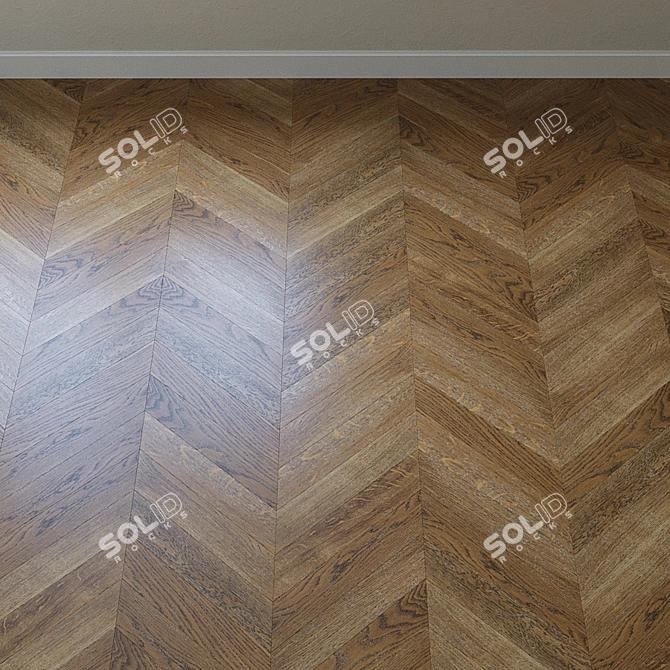 Upofloor Oak Parquet Board: High-quality French Oak 3D model image 3