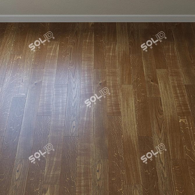 Upofloor Oak Parquet Board - Elegant and Durable 3D model image 2