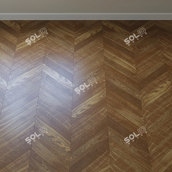 Upofloor Oak Parquet Board - Elegant and Durable 3D model image 4