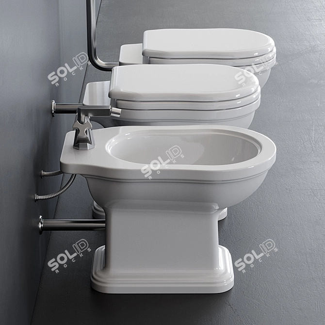 Efi Ceramic Toilet with Cistern 3D model image 2