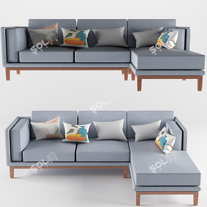 Cozy Comfort Sofa 3D model image 2