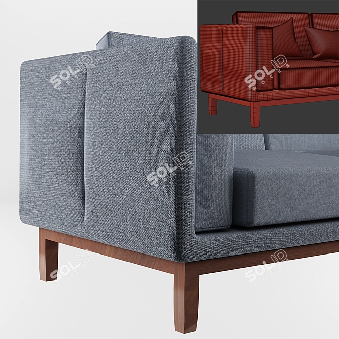 Cozy Comfort Sofa 3D model image 3