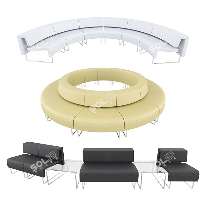 Modern Italian Sofa Collection - Path 3D model image 4