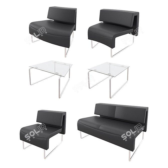 Modern Italian Sofa Collection - Path 3D model image 6