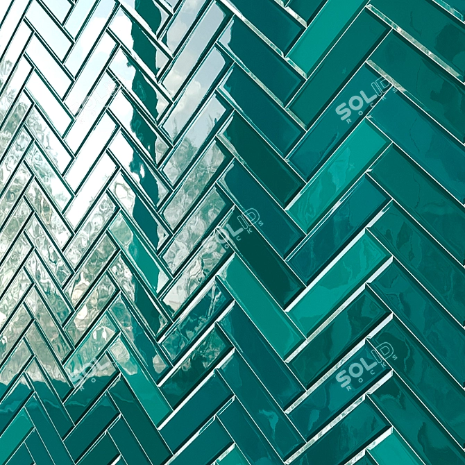 V&A Metro Gloss Wall Tiles 3D model image 2