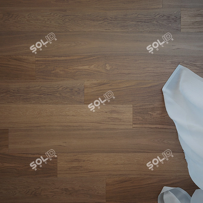 Zanzibar Oak Flooring: High Quality, Tiled Design 3D model image 2