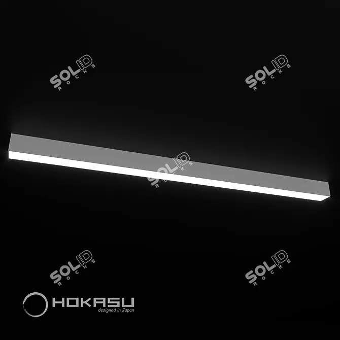 Sleek and Versatile Linear Lamp 3D model image 3