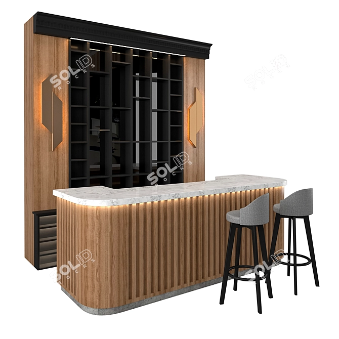 Restaurant Bar 1.1: Modern and Functional 3D model image 1