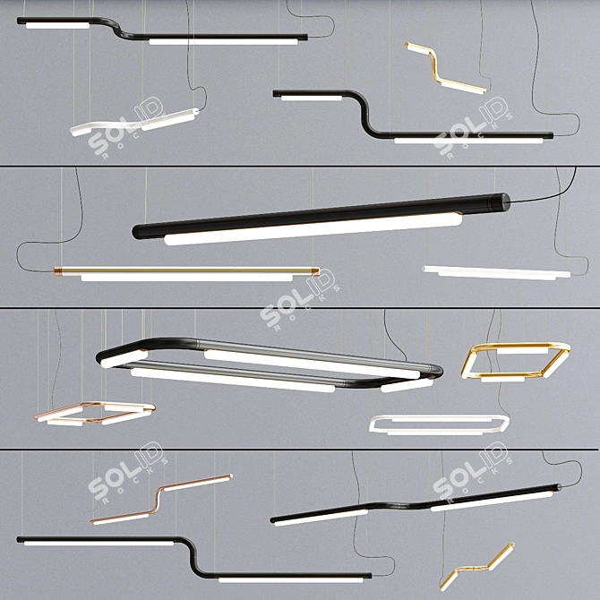 Industrial Pipeline Suspensions 3D model image 1